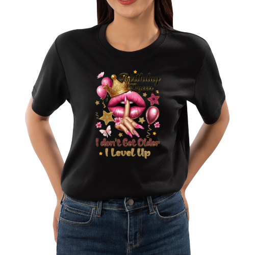 Birthday Queen Level Up Tee Design