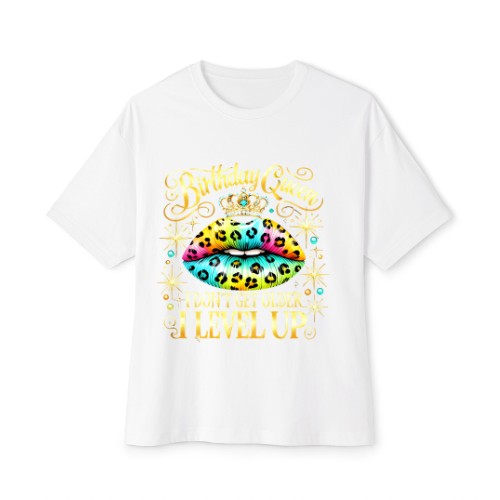 Birthday Queen Level Up Tee Design